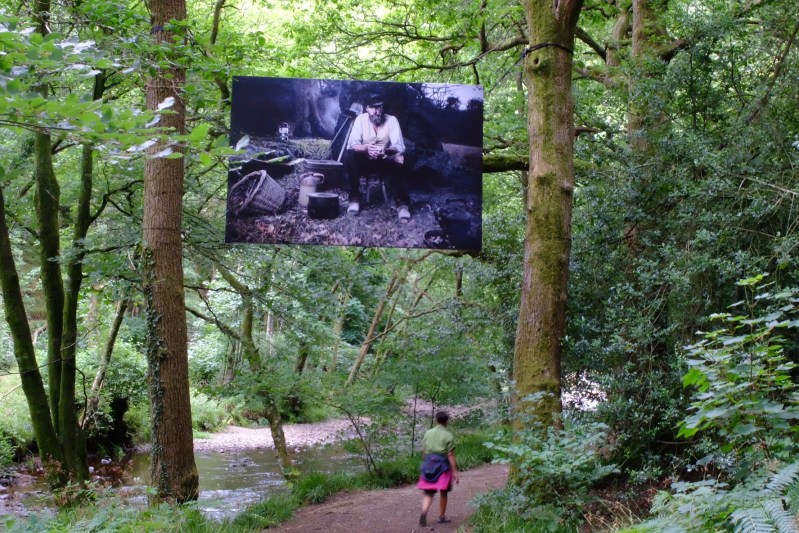 Many of the Gorge tracks were part of the Drogo Castle Estate and we would come across huge pictures strung between the trees. The castle was the last one built in the UK, circa 1930s.