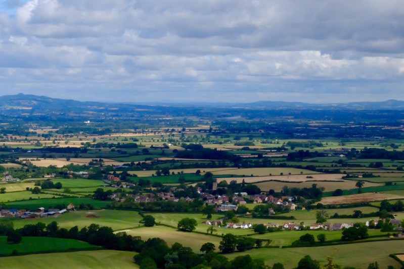 For much of the walk we had had a patchwork of fields and villages below us.