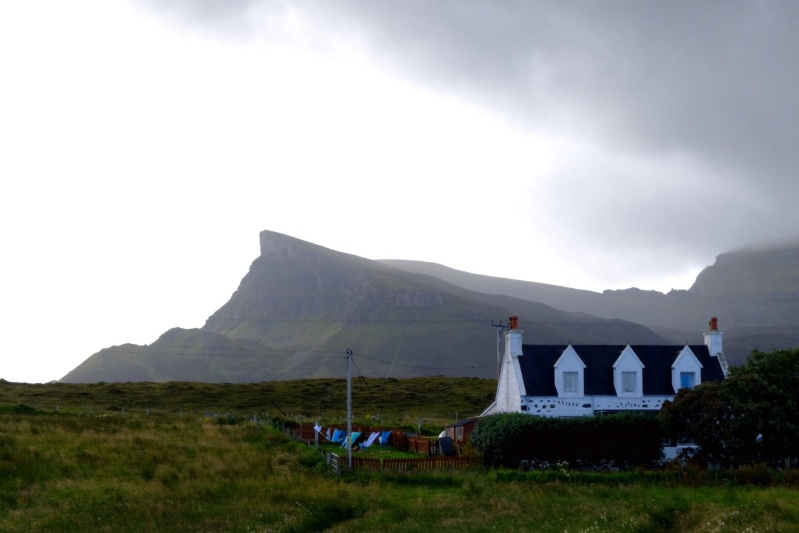 Hopeful locals try to dry their laundry in the far north of Skye. It was bleak but spectacular
