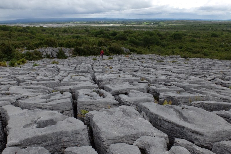 On the Burren, the figure of Ruth in the background gives perspective.