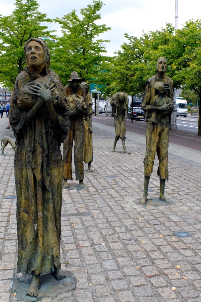 A very moving scupture remembering the Famine - this one was beside the river Liffey in Dublin