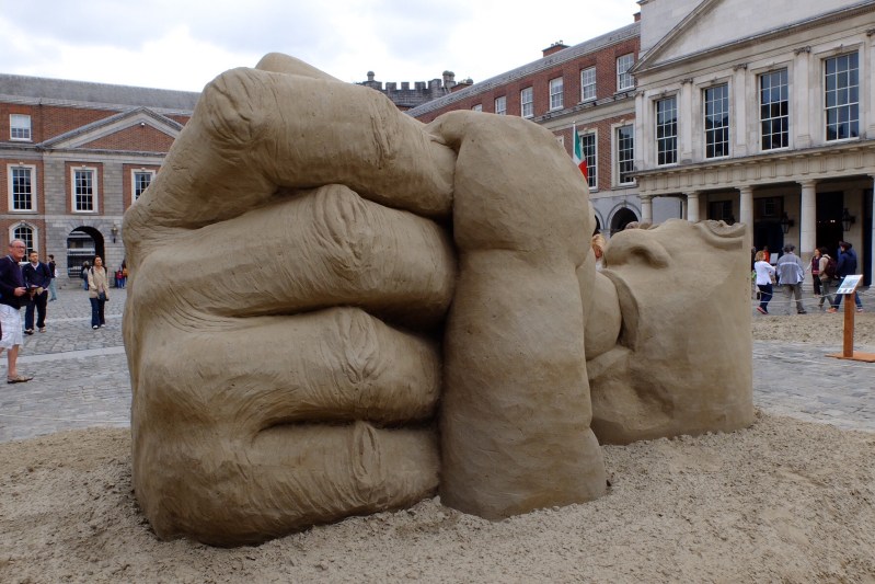 Some huge and amazing sand sculpture in Dublin Castle