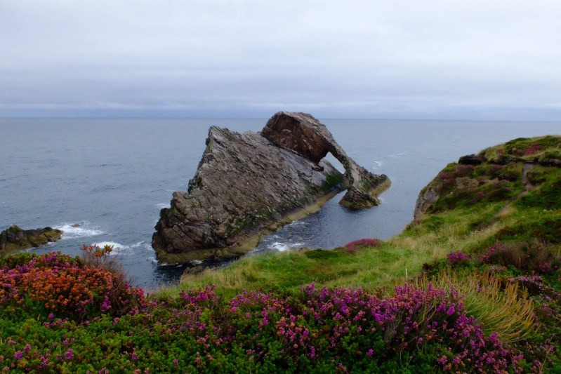 Bow Fiddle rock near Portknockie was a great example of the coastline in Moray