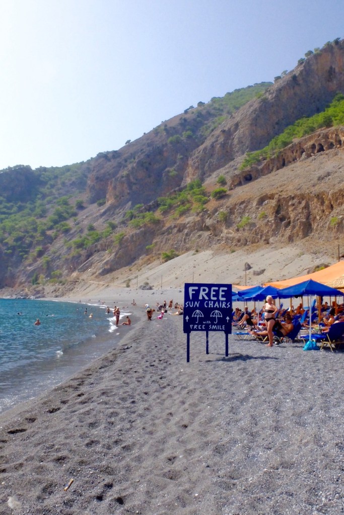 The beach at Aghia Roumeli had an almost desert like feel to it but the cool water was very much appreciated by the time we arrived.