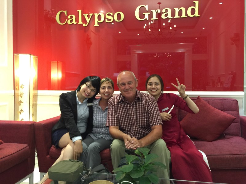 Part of the team at our hotel in Hanoi. 