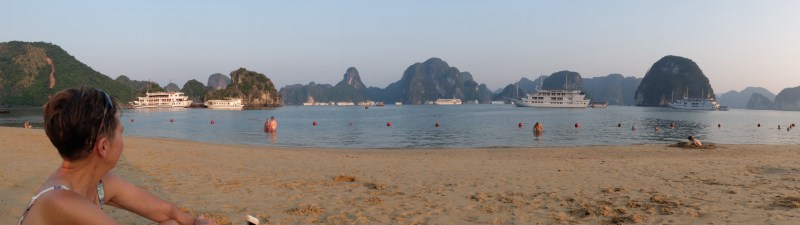 The beach at Ti Top Island in Halong Bay