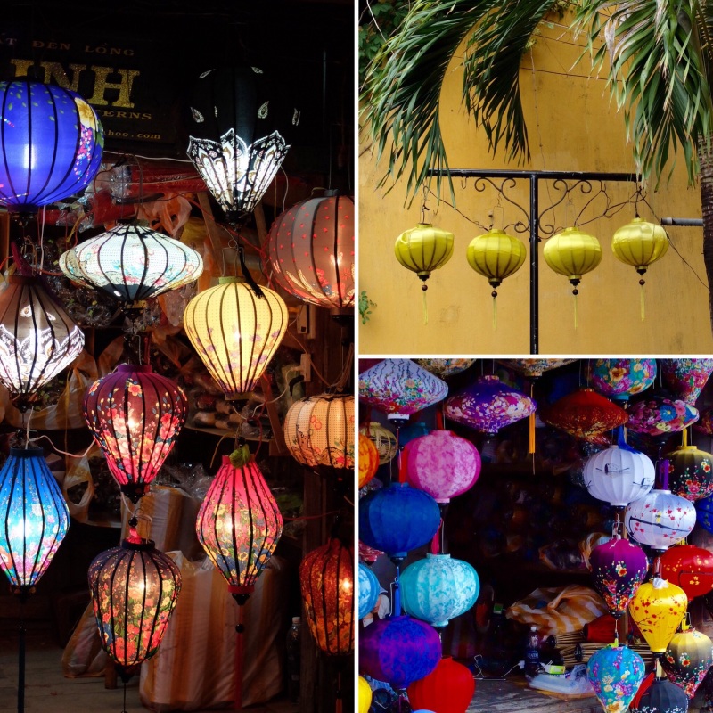 Hoi An is latern town, they adorn most buildings and whether day or night the array of colours is dazling.