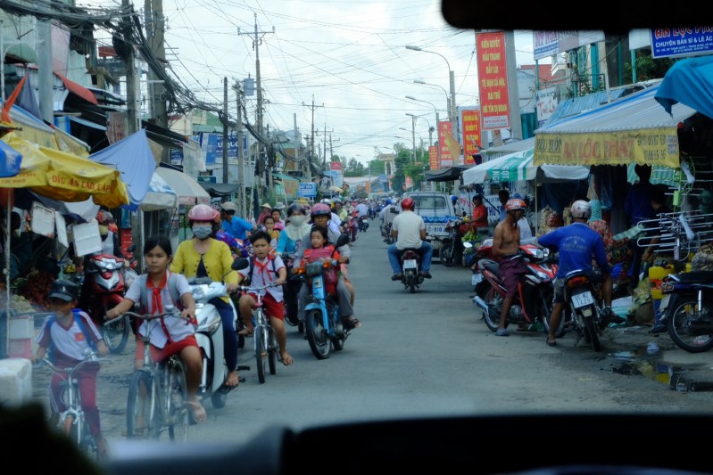Driving in the Mekong Delta was a slow process, we probably averaged 30-40km an hours, the roads were narrow, rough and chocked wiith motorcycle and bicycle traffic
