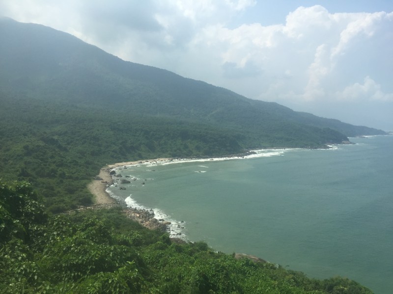 Taking pictures out of train windows is challenging, the filth filter can often be a factor as can objects flashing unexpectedly into your frame. A picturesque section of the trip between Hue and Da Nang on board the Reunification Express.