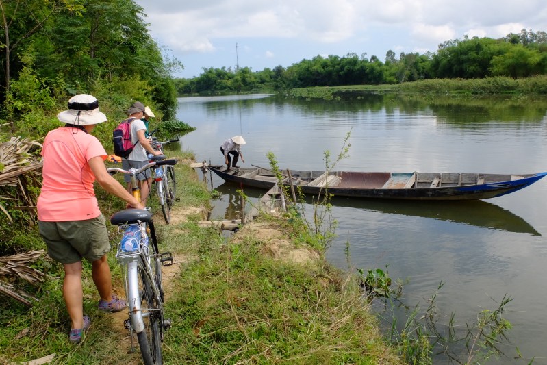 This is one of the more interesting bike ferries that we have encountered. Hoi An, Vietnam